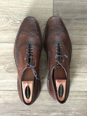 Allen Edmonds McAllister Wingtip Oxford Dress Shoe in Chili Leather